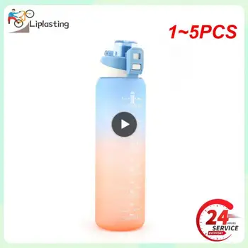 1~5 X Portátil Botella de Agua Copas de Agua de Motivación de los Deportes botella de Agua con el Tiempo Maker a prueba de Fugas de la Copa para el Deporte al aire libre