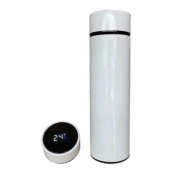 500 ml Botella de Agua Vacío Aislado Taza de Visualización de la Temperatura de la Taza a Prueba de Derrames Taza de Café para los Partidos en Casa de los Viajes de los Deportes