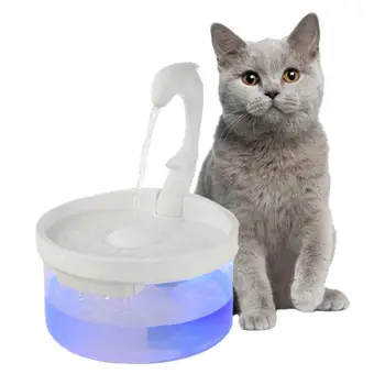 Dolphin Cuello de Gato Beber agua de la Fuente USB LED de Luz Azul Automática de la Fuente de agua Potable Para los Gatos, Perros