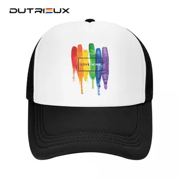 DUTRIEUX Personalizado Amor Gana arco iris LGBT Gorra de Béisbol de Hip Hop a las Mujeres de los Hombres del Orgullo Gay, Lesbianas Trucker Hat Primavera de Snapback Gorras