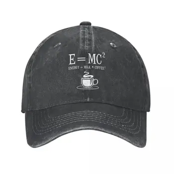 E=MC Energía es Igual a la de la Leche de Veces Café Unisex Gorras de Béisbol divertido Denim Sombrero Gorra Vintage Actividades al aire libre Snapback Hat