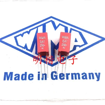 Envío libre 10pcs/30pcs WIMA Alemania condensador MKS2 250V 474 0.47 UF 250V 470nf P=5mm