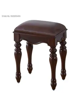Estilo americano maquillaje silla de estilo Europeo dresser taburete de estilo Chino clásico de los hogares cuadrado pequeño taburete Guzheng piano