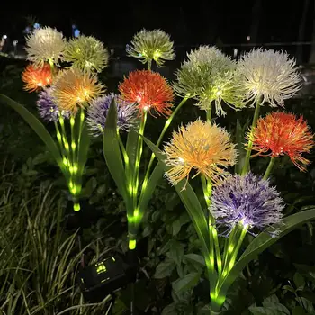 Flor de Luz Solar Impermeable Paisaje del Jardín de la Lámpara Solar del LED Luces de la Guirnalda Fariy Luces Solares del Jardín de la Luz de la Decoración del Hogar