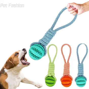 Juguetes del perro de Tratar Bolas Interactivo de Cuerda de Cáñamo de Goma Fuga de Pelotas para Perros Pequeños Masticar Resistente a la Picadura de Juguetes para Mascotas de una Limpieza Dental