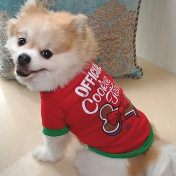 Los Perros de Algodón T-shirt de Navidad Chaleco del Perro de Accesorios del Rojo, el Verde de la Cintura del Cinturón de Algodón T-shirt Festival de Disfraces Para Pequeñas y Medianas Perro