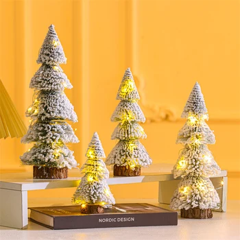 Mini Blanco Árbol De Navidad Nórdica Que Acuden Año Nuevo Decoración Artificial De Cedro Mesa Ornamento Feliz Fiesta De Navidad De Decoración Para El Hogar