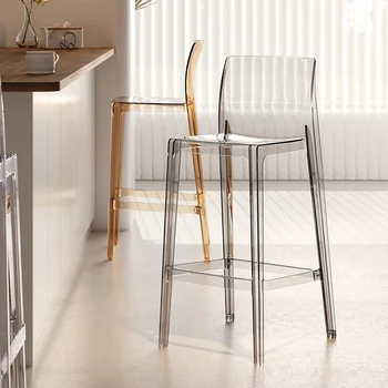 moderno Diseño de plástico sillas de bar nórdicos solo Nórdicos elegantes sillas de bar espacio ahorradores de la única silla de comedor al aire libre muebles de HY