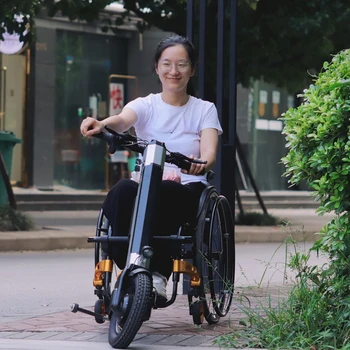 Monociclo discapacitados en silla de ruedas Motorizada triciclo silla de ruedas apego power assist sistema eléctrico monociclo