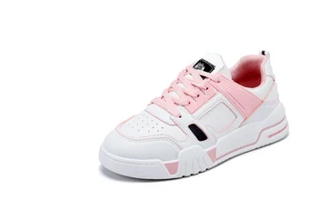 Mujeres blanco rosa, casual zapatos para caminar