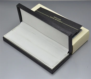 Negro de alta calidad de madera de cuero de la Pluma de la Caja De MB Plumas de la caja de Lápiz con El Manual de Garantía