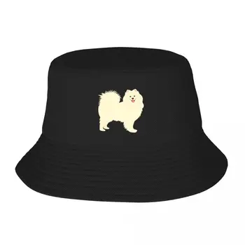 Nuevo Perro Samoyedo Sombrero de Cubo Esponjoso Sombrero de Visera Hombres de Sombrero de las Mujeres