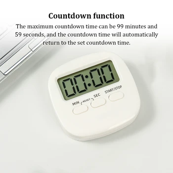 Pantalla Digital de Pantalla Cocina Temporizador de cuenta regresiva del Tiempo de Gestión de Alarmas de Cocina Juego de Reloj Cronómetro para Casa Habitación