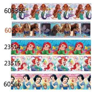 10yards de Disney la Sirenita y blancanieves Princesa de Grosgrain Cinta para Hairbows Accesorios de Costura de Materiales de Manualidades
