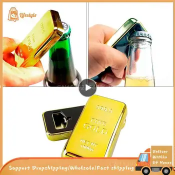 1~8PCS Barra de Oro de Abridor de botellas de ABS Imán de Metal en Lingotes de Cerveza Abrelatas de Mano Barra de Oro de Abridor de botellas de Utensilios de Cocina de la Barra de