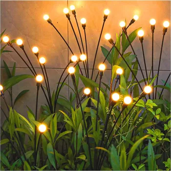 2023 Solar Powered Fireflys Luces con 6/8/10 de Cabeza de Luz Elegante Jardín Lámpara Decorativa Para el Patio de la Vía de la Decoración