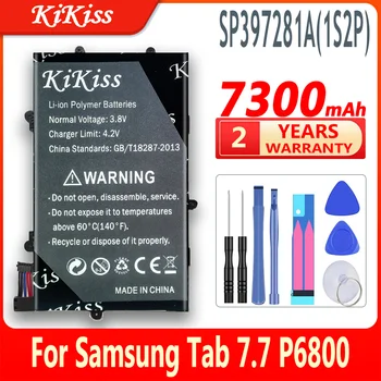 7300mAh Kikiss Batería para Samsung GALAXY Tab 7.7 P6800 P6810 GT-P6800 GT-P6810 SP397281A(1S2P) SP397281A 1s2p +Herramientas
