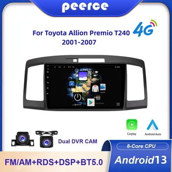 Android Player para Toyota Allion Premio T240 2001-2007 Radio del Coche Auto del Reproductor Multimedia de Navegación GPS Carplay de la Pantalla Táctil de 2din