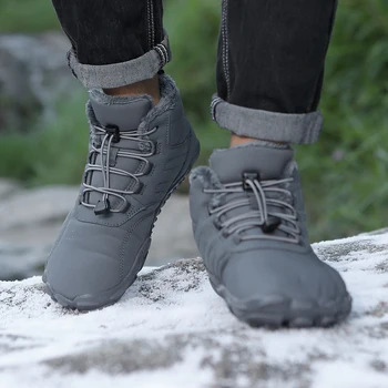Cálido invierno Botas de las Mujeres de los Hombres de Goma de Correr Descalzo los Zapatos Impermeable Antideslizante Transpirable para el Senderismo, la Escalada