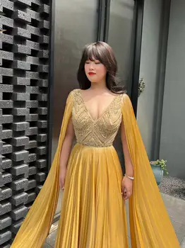 De oro Vestidos de Moda Sexy vestido de Noche de Lujo Vestido de Fiesta Para las Mujeres de la Boda de Fiesta de Graduación Formal