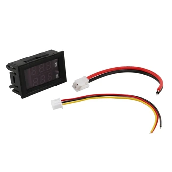 Digital Medidor de Voltaje Dc100V 10A Voltímetro Amperímetro Azul+Rojo Led de Aplicaciones Dual