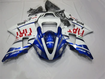 Inyección de Carenado Para Yamaha YZF-R1 2000 2001 YZF R1 00 01 ABS de Plástico de la Motocicleta Azul, Blanco, Kit de Carenado