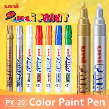 Japonés Papelería Uni Marcador de Pintura,PX-20,PX-21 de Graffiti de Dibujo de la pluma Plumones Para los Neumáticos de Novia de la Firma ручки Multi-Colores
