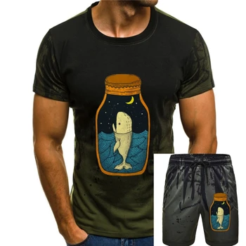 Los hombres de Algodón Camisetas de Verano, Otoño Tops ' Tees 2020 Popular 3D de la Impresión Digital Casual de la Camiseta de Alta Calidad de la Ballena En La Botella