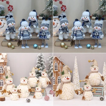 Navidad muñeco de Nieve Muñeco de la Decoración del Hogar de Navidad Natal de Regalo para el Nuevo Año 2024 Regalos de Navidad muñeco de Nieve Árbol Colgante de Muñeca