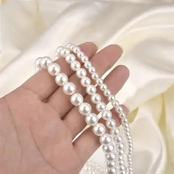 Nueva Moda de Imitación de la Perla del Collar de los Hombres de Temperamento Simple hecho a Mano Hebra de Perlas Collar de la Joyería Masculina Regalo