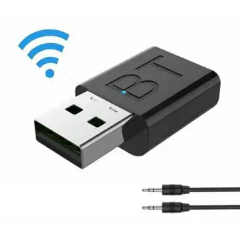 Nuevo Bluetooth USB 5.0 de Audio del Transmisor-Receptor de Coche AUX Cable Kit Bluetooth Transmisor De TV para PC Adaptador Inalámbrico L1Q9