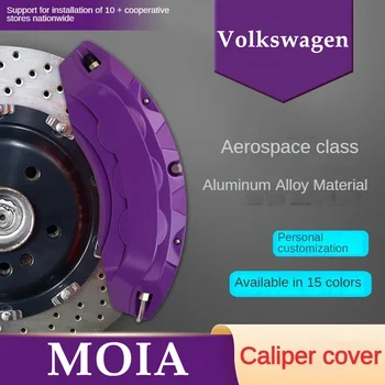 Para VW Volkswagen MOIA Coche de la Pinza de Freno de la Cubierta Delantera y Trasera 3D de Metal de Aluminio Kit