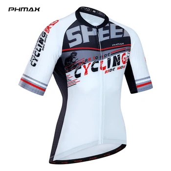 PHMAX 100% Poliéster Camisetas de Ciclismo de Verano MTB de Motocross Jersey de Verano de Carreras de Bicicleta de Carretera de Ciclismo Camiseta Con cinta Reflectante
