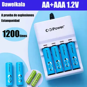 Punta batería AA + AAA 1,2 V punta batería recargable de ni - MH AA 1000 Mah 3a punta batería de flash aaa con soporte de punta batería 2pcaaa / AA