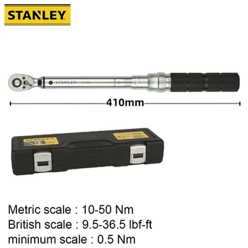 Stanley STMT73588 de 3/8 de Pulgada Llave de Torsión del Trinquete de Acero de la Aleación del Cuerpo 10-50 nm +/- 3%de CA de Dos Escalas de Herramienta de Mano para Mecánico de Reparación de Automóviles