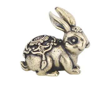 Sólido de cobre puro, los doce animales del zodiaco, los conejos, los conejos, los conejos, los conejos, los conejos, los conejos, los conejos, las decoraciones, mesa d