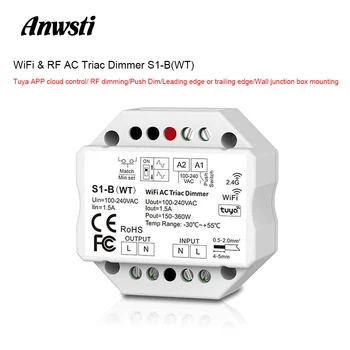 Tuya LED Dimmer Switch Wifi Smart RF de Control Remoto Inalámbrico de 220V a 110V 230V AC Triac de Dimmable LED del Blub la Luz de la Lámpara